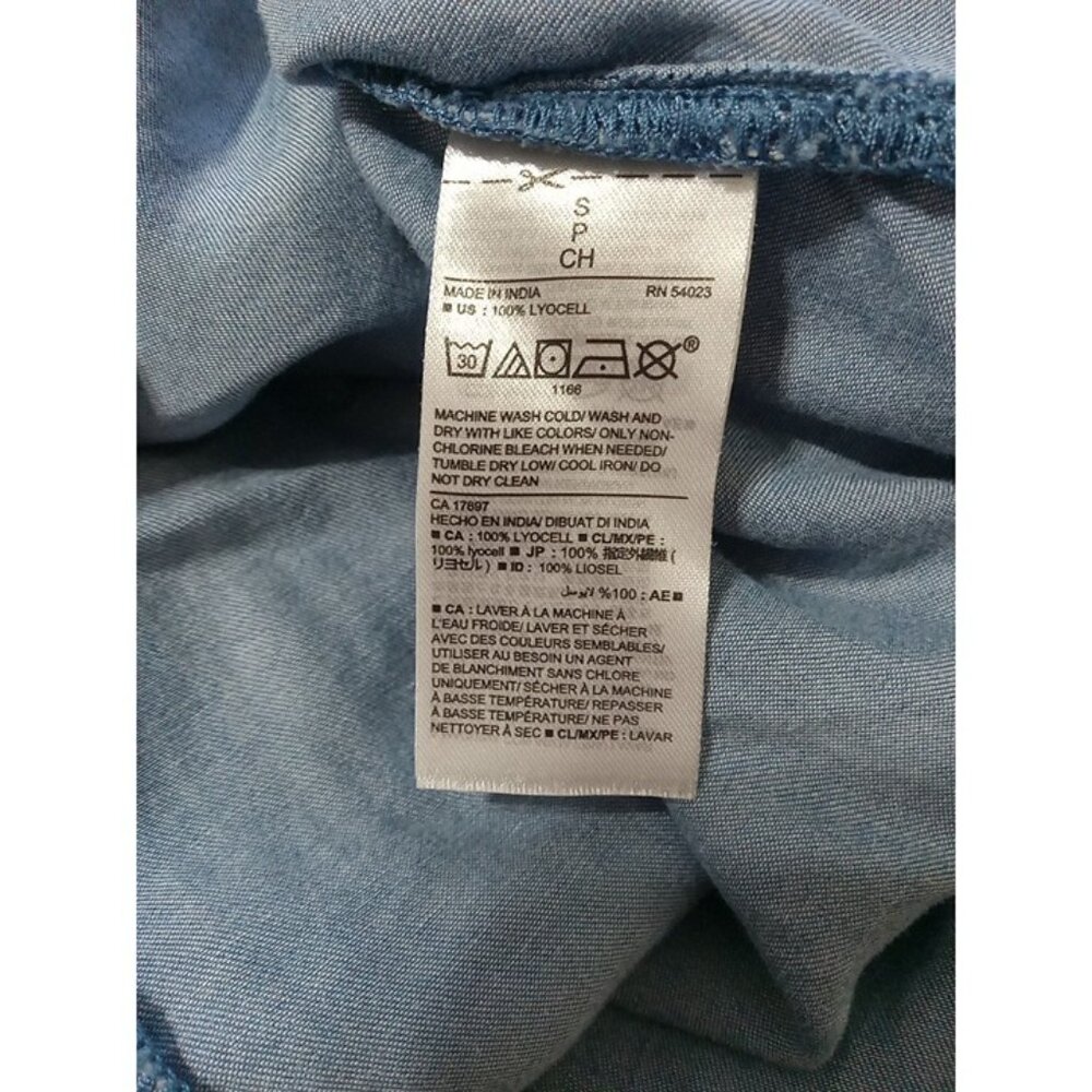 OLD NAVY Dress Womens BLUE SMALL PETITE SP MIDI ?  Preowned Casual Outings Used - Picture 6 of 8